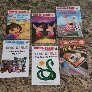 Ready-to-Read Kids Book Bundle – Olivia, Dora, Eric Carle & Hot Wheels